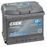 Autobaterie EXIDE Premium, 12V, 47Ah, 450A, EA472, Carbon Boost